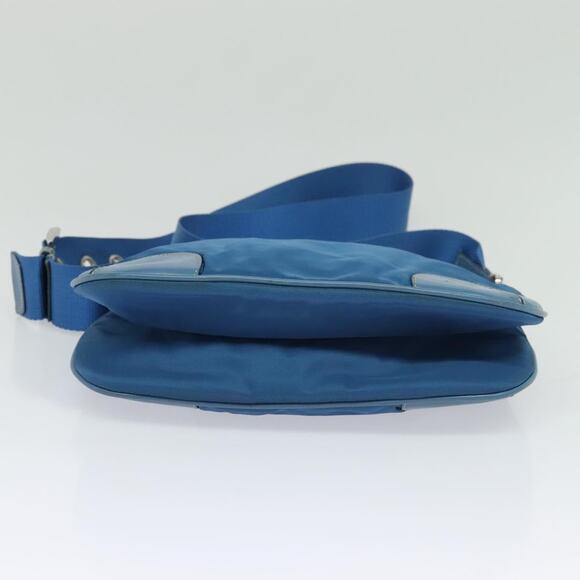 PRADA Shoulder Bag Nylon Blue Silver - Picture 9 of 12